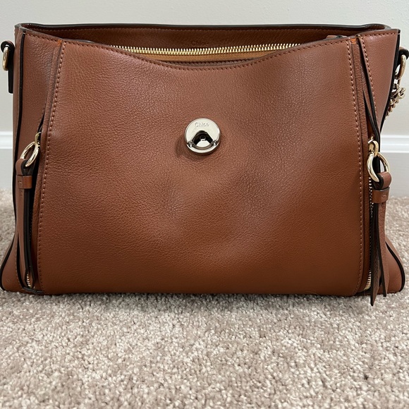 Chloe Calfskin Faye Day Mixed Flap Medium Shoulder Bag - Picture 9 of 13